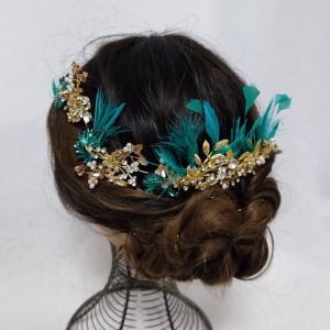 Tocado para Invitada - Modelo Murcia Vista Lateral