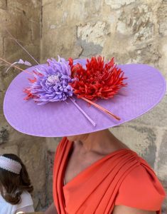 Pamela lila con flores naranja y lila - galería de diseños